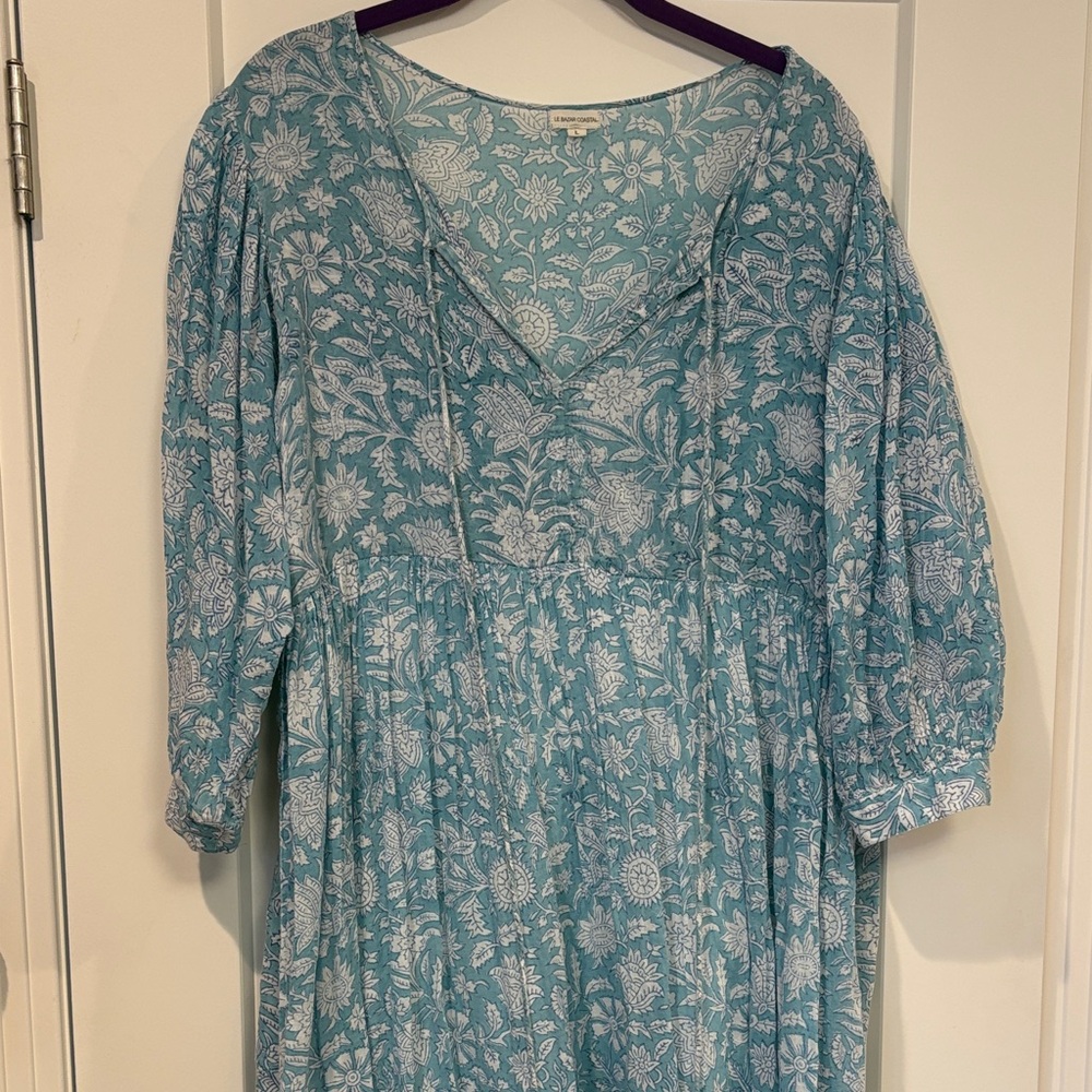 Le bazar coastal Indian print dress